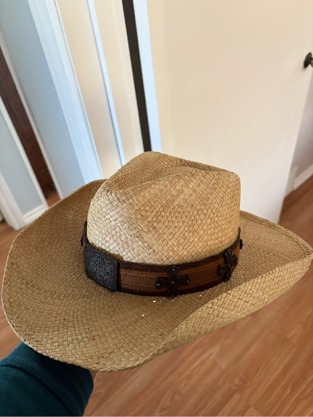 Vintage Straw Cowboy Hat